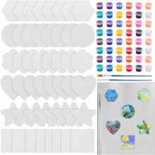 104 Pezzi da 3 Pollici Pannelli Magnetici su Tela Kit di Pittura Artistica Divertente per Armadietti Frigo DIY Arte Artigianato Colori Tele