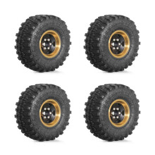 1,0 Inch Metalen Wielen met Banden Upgrade Naafbandenset voor 1/18 RC Rupsauto TRX4-M Bronco SCX24 RC Auto