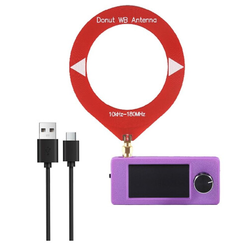 Rádio de Bolso SI4732 Tela IPS de 1,9 Polegadas LSB USB AM FM/AM com Antena de 180 MHz  SW MW VHF A