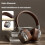Cuffie Over-Ear Classiche Retrò da Studio Cuffie Wireless Bluetooth5.3 Stereo Touch Control Auricolari di Tipo C,A 3