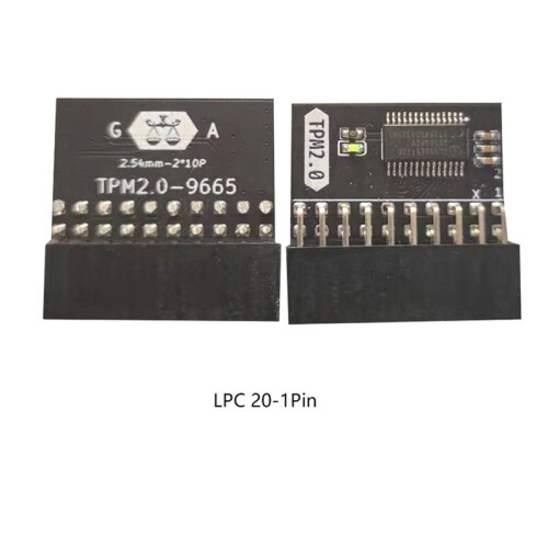 TPM 2.0 Encrypted Security Module 20 Pin Mainboard Card TPM2.0 Module for  Gigabyte Motherboard 2