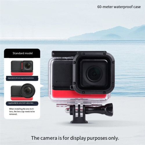 For  One  4K Action Camera Waterproof Case 60m Diving Protective Cover Panoramic Snorkeling Shell 1
