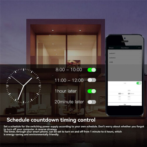 WiFi  Wall Power Outlets Plug with USB Socket Tuya APP Remote Control US Wall Outlets for Alexa  Home 2