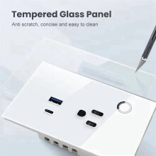 WiFi Tuya 15A Wall Socket USB TYPE-C Plug Outlet Power for Alexa for Home Life White EU Plug