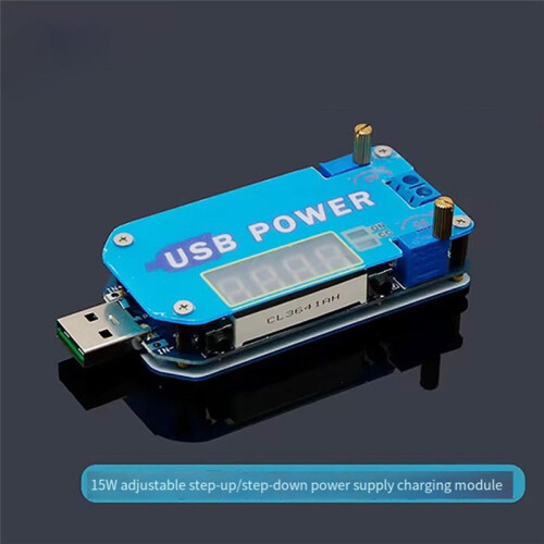 Adjustable - Converter Module 15W with CC CV USB Step /Down Boost Buck 5V to 30V Output with Shell Case 1