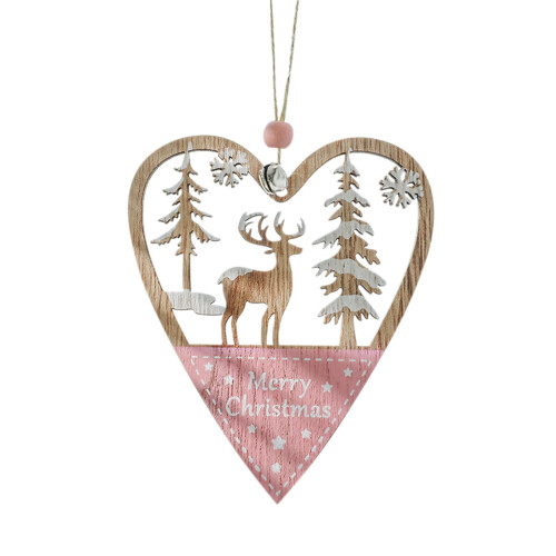 Snowman Christmas Tree Ornament Pink Painted 1 Piece