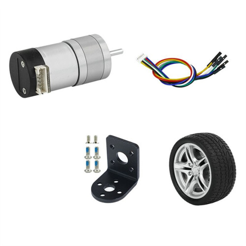 DIY  Motor with Encoder Speed Measurement Geared High Torque Gear Box 310 Motor for Self Balancing Car Robotics C