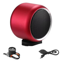 Tragbarer Fahrradlautsprecher, Klein, Kabellos, Wasserdicht, für Fahrrad, Stereo-Lautsprecher, Lauter Sound, Dusche, Rot