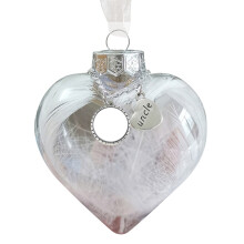Boule de Noël décorative en forme de cœur (1 pièce)