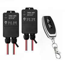 Interruptor de Controle Remoto Sem Fio de 433 MHz, Receptor Sem Fio À Prova D'Água DC8V-80V, Transmissor de 30 A para Bomba, Luz e Ventilador