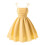 Girls' sleeveless solid dress with bowknot and elastic 1