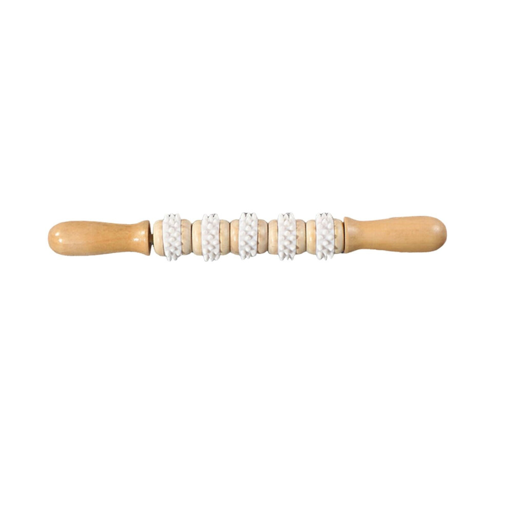 Deep Tissue Massager Handheld Wooden Roller 1pc