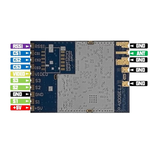 FT3500Pro 3.3G VRX 64CH Analog FPV Video Receiver, Supports RSSI Signal Detection Function Compatable Rush FPV 2