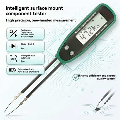 SMD Tester MS8910  Digital SMD Handheld Resistance Capacitance Tester with 3000 Count LCD Display 2