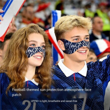 Płatek z Filtrem UV UV dla Kibiców Piłki Nożnej, Oddychająca Sportowa Maska na Oczy z Filtrem UPF 50+, Wsparcie E