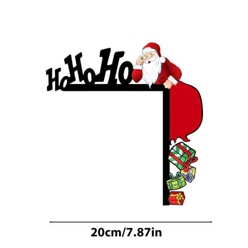ensemble de décorations de cadre de porte en bois pour Noël 1