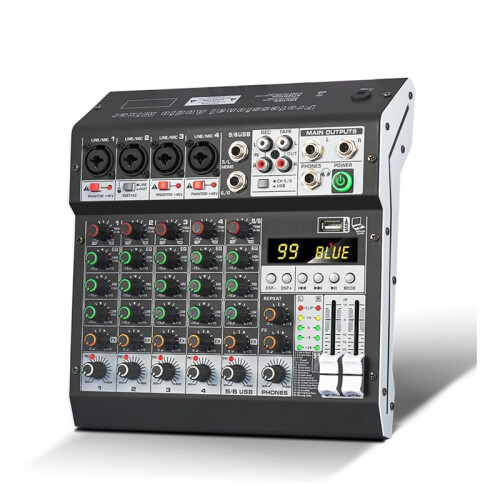 NA4 99 DSP Effects Audio Mixer Multi-Channel Recording PC 48V Phantom Power