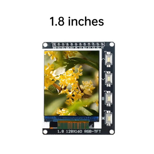 Módulo de Exibição TFT Colorida de 1,8 Polegadas Tela LCD HD 128x160 ST7735 ST7789 1,8 Polegadas 1