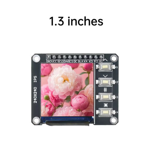 Módulo de Exibição TFT Colorida de 1,3 Polegadas Tela LCD HD 240x240 ST7735 ST7789 1,3 Polegadas 1