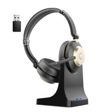 Black Gold Double-Sided  Mounted Noise Cancelling  Wireless Communication BT882C Replace Microphone Pole