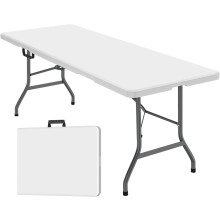 Plastic Folding Table 6ft White Portable