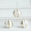 Christmas Tree Ornaments Gold Striped Pompoms 8cm 2