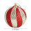 Christmas Tree Ornaments Gold Striped Pompoms 8cm 3