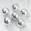 Christmas Tree Ornaments Silver Plastic Balls 6pcs 2