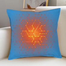 Heated Pillow Blue 16.93"x16.93" 3 Heat Levels
