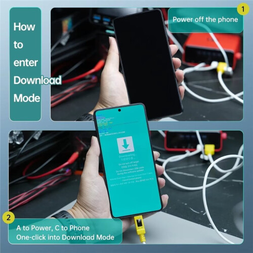 Download Mode Cable Combination USB-C Odin Mining Mode Data Cable for Sam S8-S26 Note 8-10 Series Data Recovery Tool 2