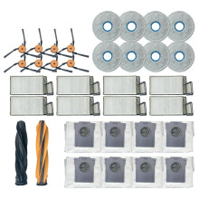 Pour Pièces de Rechange pour X60 Max Ultra Brosse Latérale Principale Filtre HEPA Sac à Poussière Accessoires pour Aspirateur Robot (34 Pièces)