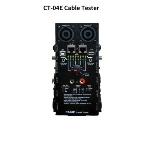 CT-04E Multi-Function Cable Tester  Meter XLR Signal  Meter Rj45 Cable Tester 8P Speakon  Tester 1