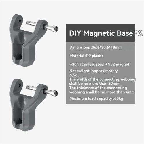 Maglink Quick Magnetic Buckle Base with Lanyard for Width Shoulder Strap Wrist Strap Enhanced Secure Attachment 1