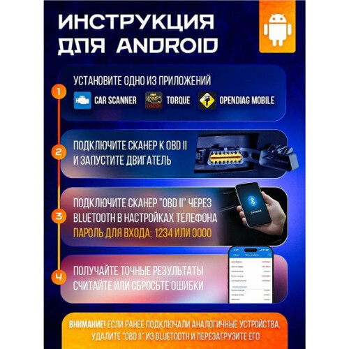 2X ELM327 OBD2 Car Scanner with  for Comprehensive Vehicle Diagnostics - Universal Diagnostic Tool 2