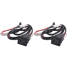 2X voor Multivan T5 2008-2012 Telefoonoplaadadapter USB Autolader PD-Poort Snel Opladen QC3.0 Snel Opladen