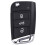 2X Car 3 Buttons Key Shell Folding Remote Control Key Shell for  MBQ   Narrow Key Blade Housing Cover 3