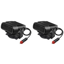 2X 24 V, 200 W, Tragbare Autoheizung, Schnelle Erwärmung, Automatischer Demister, 360-Grad-Drehung, Auto-Entfroster, Tragbarer