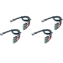 4 Cavi 3 In1 Deutsch Doppia Uscita DT DTM Femmina Adattatori Presa per Fendinebbia A LED LED Pod Lights Barra Luminosa A LED