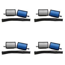 4Set Bil Dual Zone Luftkonditioneringsvärmare Flap Repair Kit 6480E3 för 407 2004-2016 för C5 A/C Flap Kit