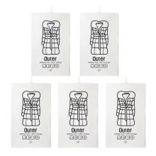 5 Stuks Hangende Vacuümzakken voor Kleding, Opbergzakken, Stofwerende Vacuümzakken voor Kleding, Kledingkast, Dekbedcompressiezakken L