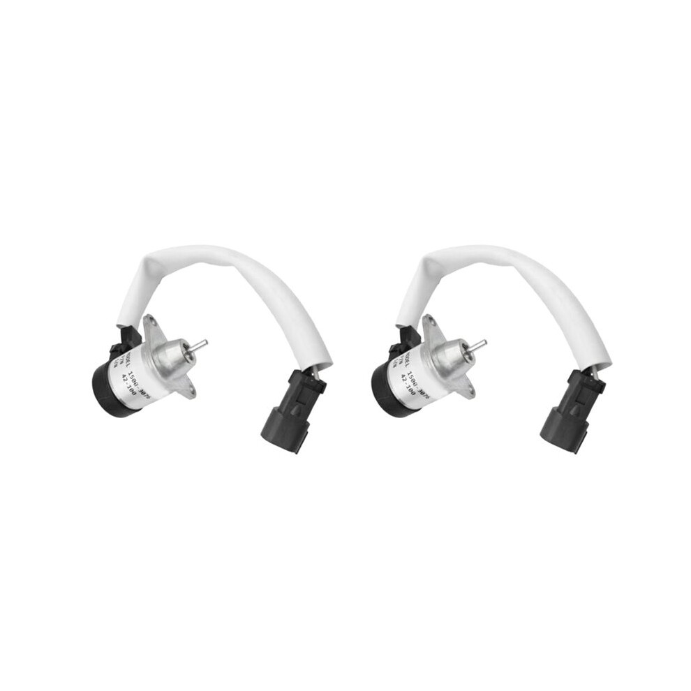 2X 12V 1500-3076,41-9100,42-100 Refrigerated Truck Engine Fuel Shut Off Solenoid For Engine Stop Solenoid Silver 4711148128391