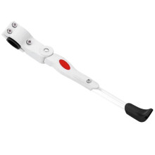 Universal Adjustable Aluminum Bicycle Kickstand for Road Bikes - Cycling Support Accessories White