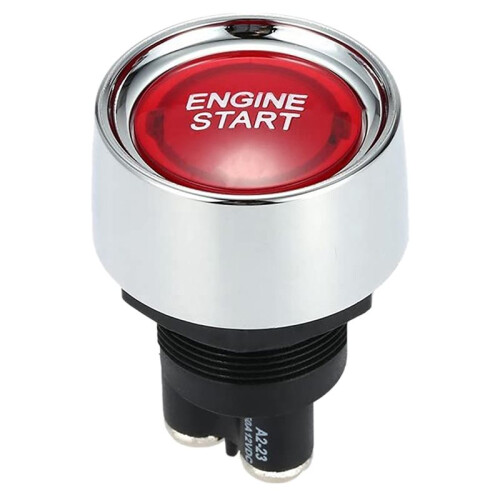 4X Engine Button Car  12V 24V Red Car Start Engine Button Light  Button Start Ignition  for Racing-Red 1