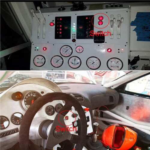 4X Engine Button Car  12V 24V Red Car Start Engine Button Light  Button Start Ignition  for Racing-Red 2