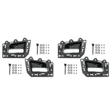 4Pcs Front Left & Right Inside Interior Door Handle Set for 2005-2011 Grand Cherokee Gray & Chrome