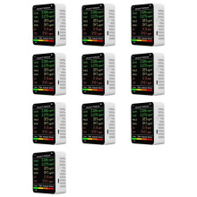 10X 6 in 1 Multifunctionele Luchtkwaliteitstester LCD-Scherm Thuis Binnen Kantoor Muurbevestigde Luchtkwaliteitstester