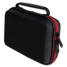 Game Console Hard Shell Carrying Case for 3DS XL 3DS Game Card Accessories Protective Storage Bag Red & Black