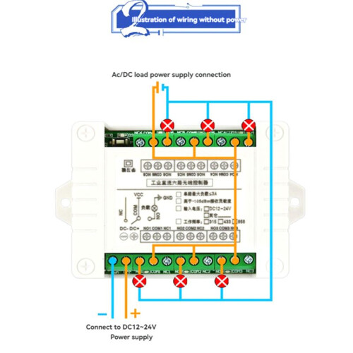 433 MHz 6CH RF Wireless Remote Control   12V-36V Remote Control System Receiver Transmitter Relay A 2
