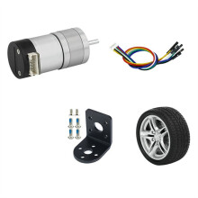 DIY Motor with Encoder Speed Measurement Geared High Torque Gear Box 310 Motor for Self Balancing Car Robotics C