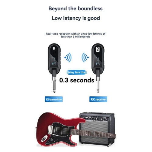 Guitar Wireless System Transmitter Receiver Rechargeable UHF Wireless Transmitter for Electric Guitar 1